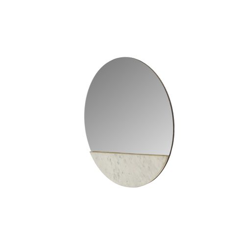 Miroir Mural Rond Blanc 70x70x3cm