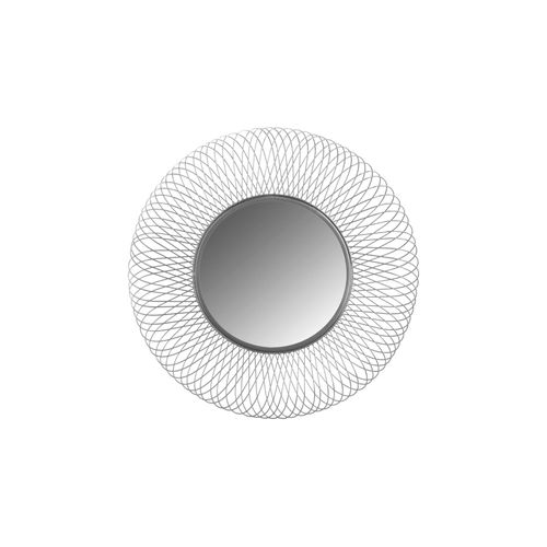 Miroir Mural Rond Argent 75x75x10cm