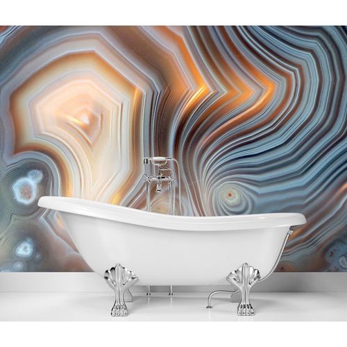 Papier Peint Rubrique Minérale 350 X 245 Cm Gris