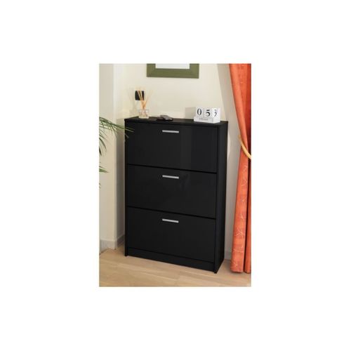 Meubles à Chaussures Klark Coloris Noir Haute Brillance – 18 Paires