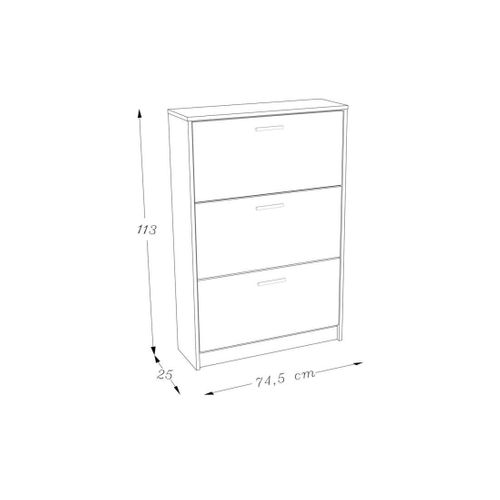 Meubles à Chaussures Klark Coloris Noir Haute Brillance – 18 Paires