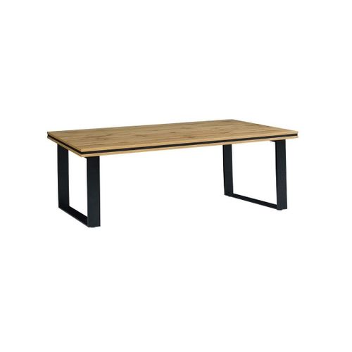 Table Basse Malaga - Coloris Chêne Wotan Et Métal - 135 X 70 X 45 Cm