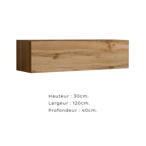 Ensemble De Meubles De Salon Collection Switch Ii Design, Coloris Blanc Et Chêne Wotan.