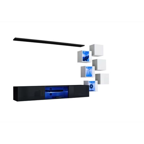 Ensemble Meubles De Salon Switch Xxi Design, Coloris Noir Et Blanc.