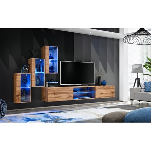 Ensemble Meubles De Salon Switch Xxii – LED – Chêne – Design Suspendu