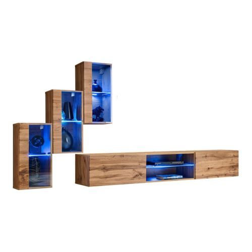 Ensemble Meubles De Salon Switch Xxii – LED – Chêne – Design Suspendu