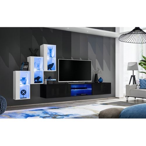 Ensemble Meubles De Salon Switch Xxii Design, Coloris Blanc Et Noir.