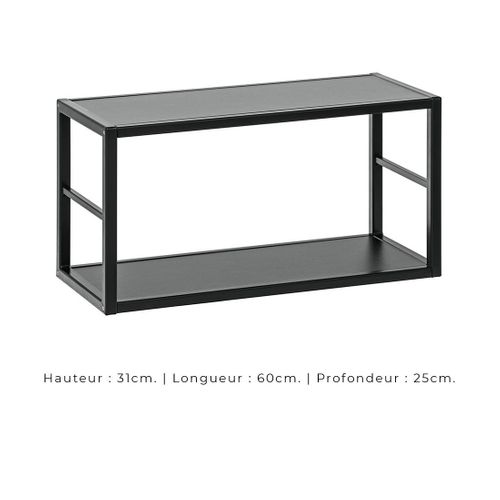 Ensemble Meubles De Salon Style Industriel Switch M3. Coloris Noir.