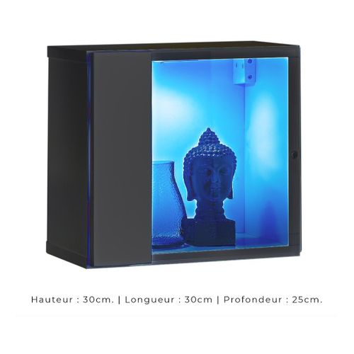 Ensemble Meubles De Salon Industriel Switch M3 – Gris – LED Intégrées et Système Push To Open