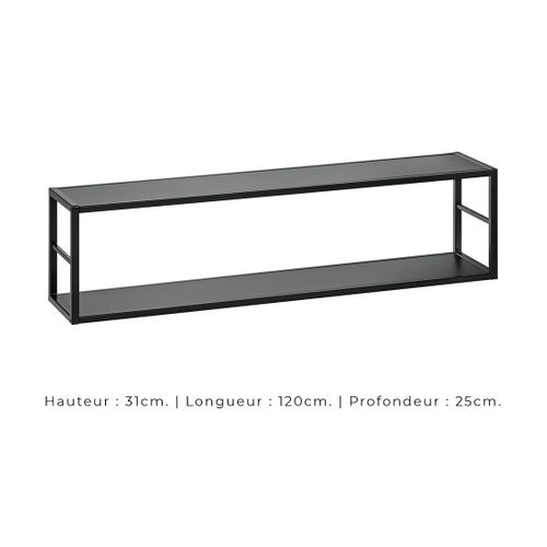 Ensemble Meubles De Salon Style Industriel Switch M4. Coloris Noir.