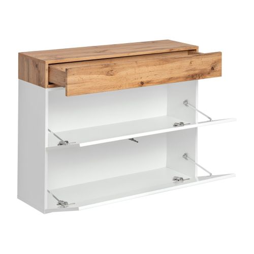 Meuble D'entrée - Torth 5 - Coloris Chêne Et Blanc