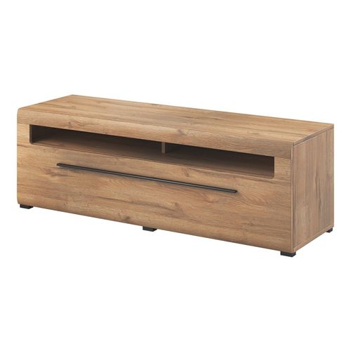 Meuble TV XL 160cm Collection Breda. Coloris Chêne. Style Design.