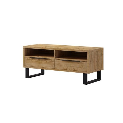 Ensemble 3 Meubles De Salon Collection Milo. Coloris Chêne. Style Industriel