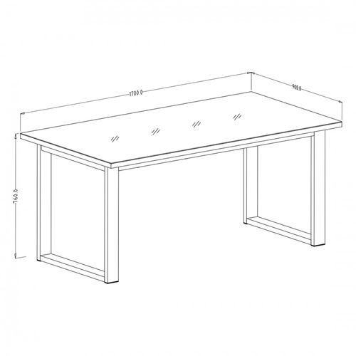 Table Extensible Pour Salle à Manger Milo 170-220cm, Coloris Chêne