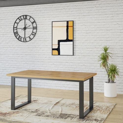 Table Extensible Pour Salle à Manger Milo 170-220cm, Coloris Chêne