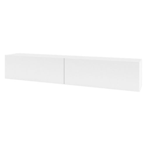 Meuble TV 180cm Collection Eva. Couleur Blanc Et Chêne.