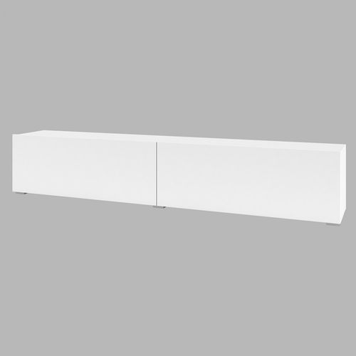 Meuble TV 180cm Collection Eva. Couleur Blanc Et Chêne.