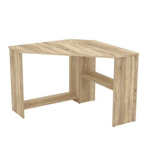 Bureau D'angle Karo – Chêne Clair – Design Moderne Avec Rangements Intermédiaires