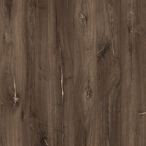 Lit Adulte 160x200 – Chêne Foncé Et Noir – Collection Fox – Sommier Inclus