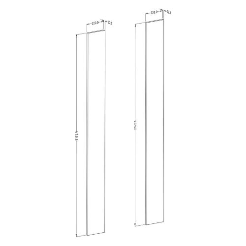 Joues De Finitions Pour Dressing Collection Modulo Coloris Blanc Brillant.