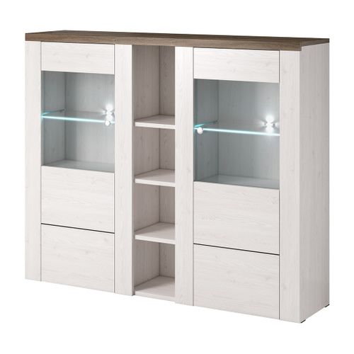 Ensemble De Meubles De Salon Collection Coloris Blanc Effet  Bois Et - Main Image