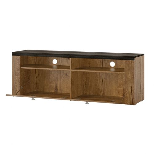 Meuble TV 140cm Collection Santiago. Couleur Chêne. 1 Porte