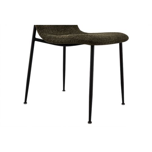 Chaise 'alice' Bouclé Vert, Dimension H81.5 X L42 X P57