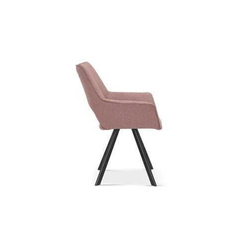 Chaise Timote Tissu Rose, Dimension H86.5 X L61 X P64