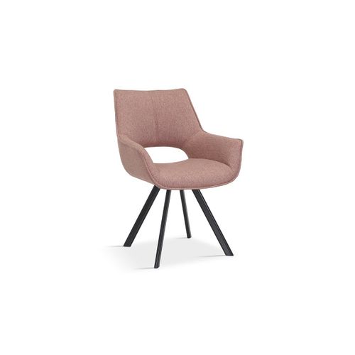 Chaise Timote Tissu Rose, Dimension H86.5 X L61 X P64