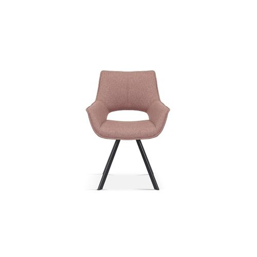 Chaise Timote Tissu Rose, Dimension H86.5 X L61 X P64