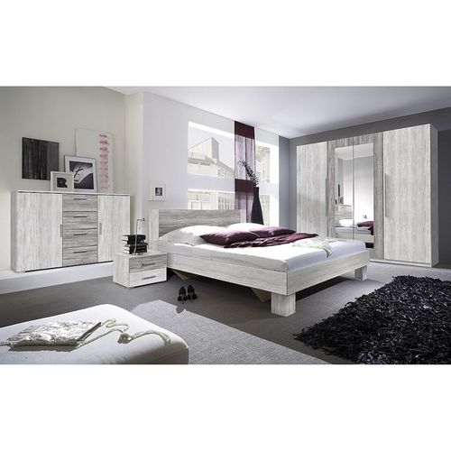Lit Adulte 160x200 Collection Irina. Coloris Gris Clair Et Gris Foncé