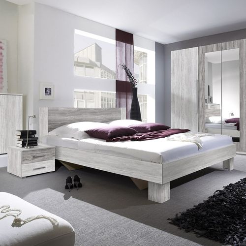 Lit Adulte 180x200 Collection Irina. Coloris Gris Clair Et Gris Foncé