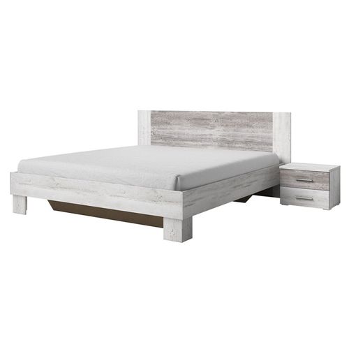 Lit Adulte 180x200 Collection Irina. Coloris Gris Clair Et Gris Foncé