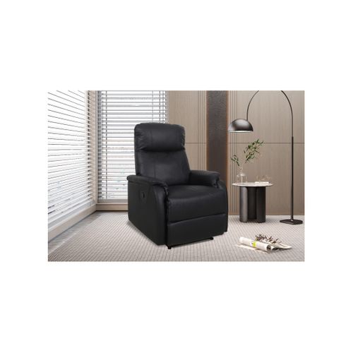 Fauteuil Relaxation Relevable Manuellement Berlin Coloris Noir