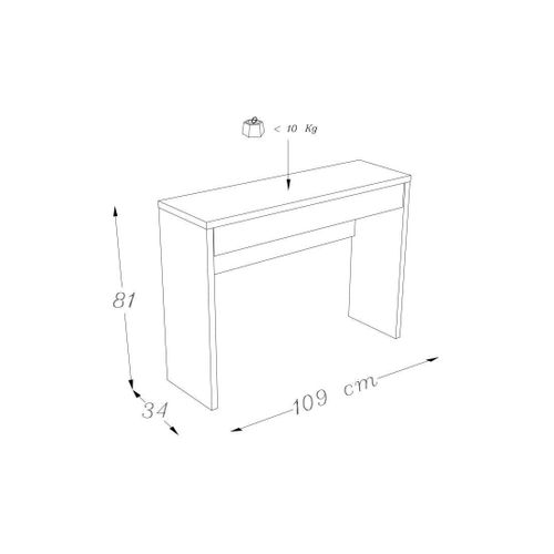 Console D'entrée Arena Avec Tiroir Coloris Blanc Brillant – Dimensions 109 X 81 X 34 Cm