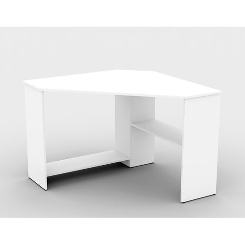 Bureau D'angle Karo Coloris Blanc, 80 X 73 X 80 Cm