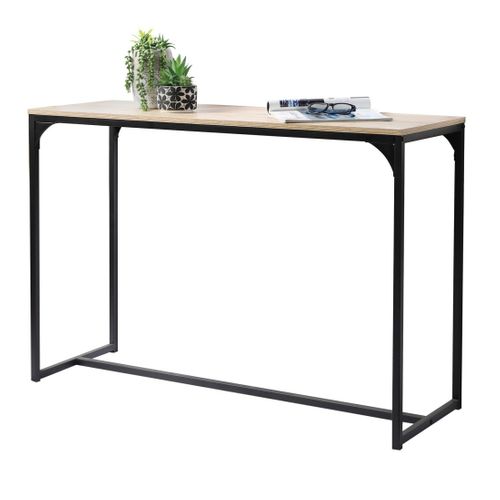 Console D'entrée Style Industriel Collection Ranong – Structure En Métal Noir Et Plateau Coloris Ch