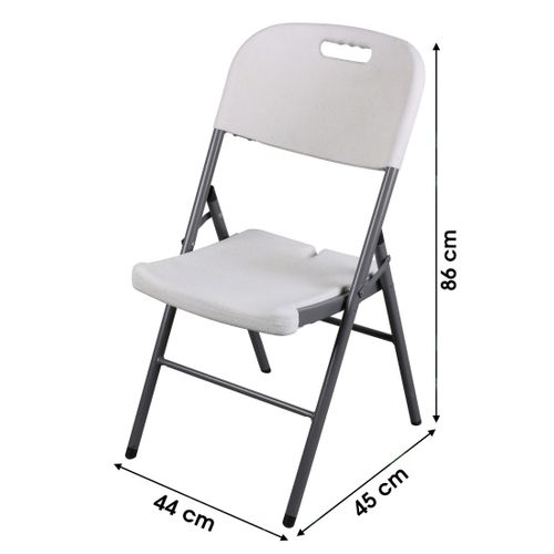 Lot De 6 Chaises De Camping Pliables En Pvc – Dimensions 86x45x44 Cm