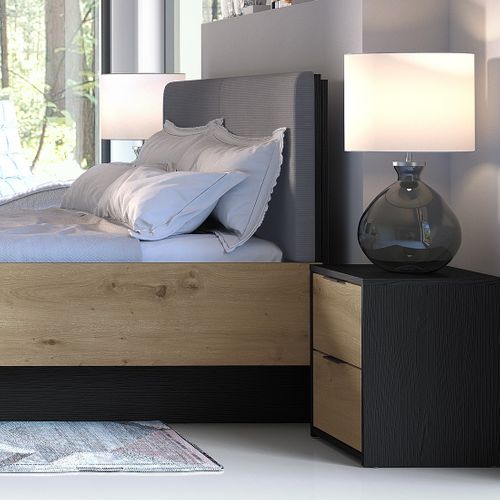 Lot De Deux Tables De Chevet Melody - Design Moderne Avec 2 Tiroirs