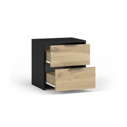 Lot De Deux Tables De Chevet Melody - Design Moderne Avec 2 Tiroirs