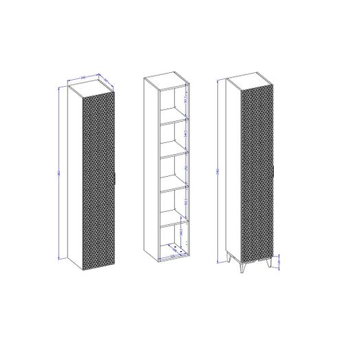 Colonne De Salle De Bain Collection Chic Noir – Rangement Moderne Et Élégant