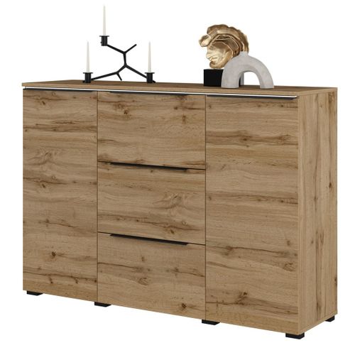 Buffet Alice Coloris Chêne Wotan – 2 Portes, 3 Tiroirs