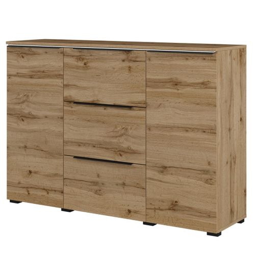 Buffet Alice Coloris Chêne Wotan – 2 Portes, 3 Tiroirs Avec Éclairage LED