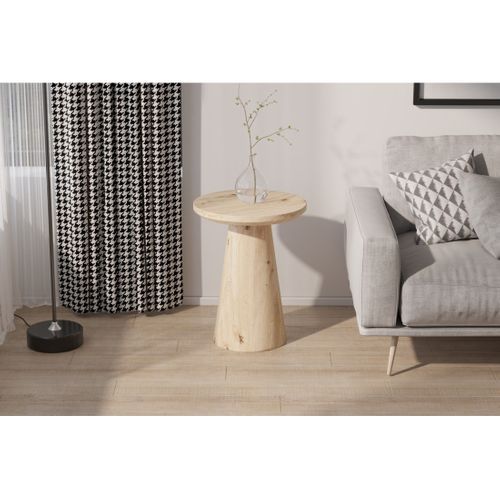Table D'appoint Ronde Collection Tignes – Effet Pin – D45 X H55 Cm