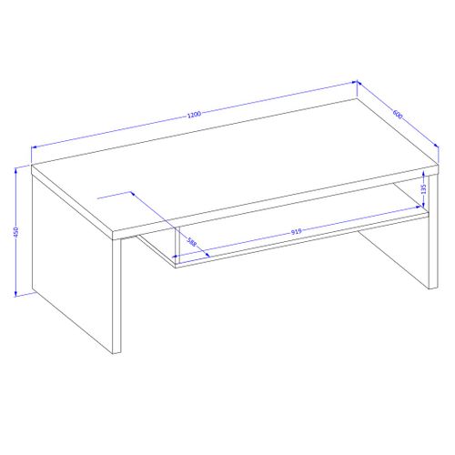 Table Basse Havana – Blanc Mat Et Noir – Plateau Noir Mat – Avec Niche – Design Moderne