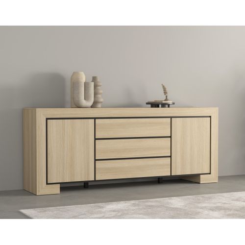 Buffet Collection Copa – 2 Portes Et 3 Tiroirs – 225x90x48 Cm – Chêne Élégant – Design Scandinave
