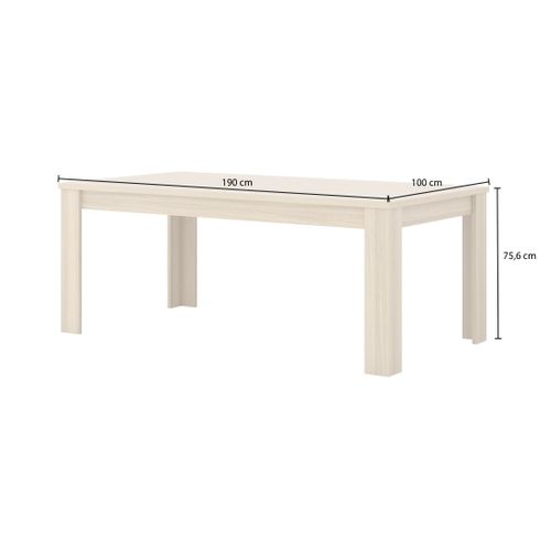 Table De Salle à Manger Copa – 190x76x100 Cm – Chêne Élégant – Design Scandinave