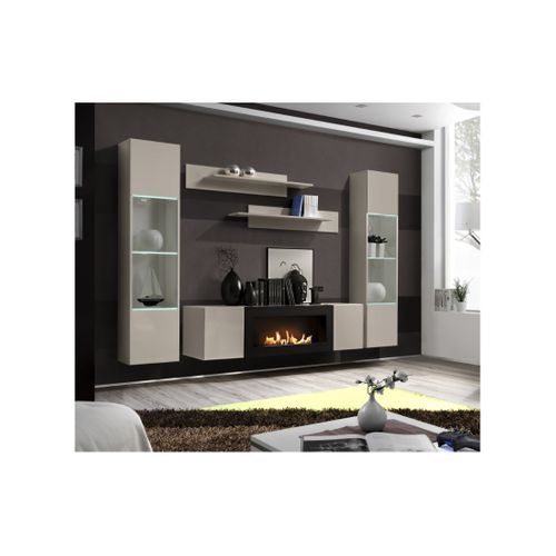 Vitrine Fly Cachemire Avec LED – 1 Porte Partiellement Vitrée