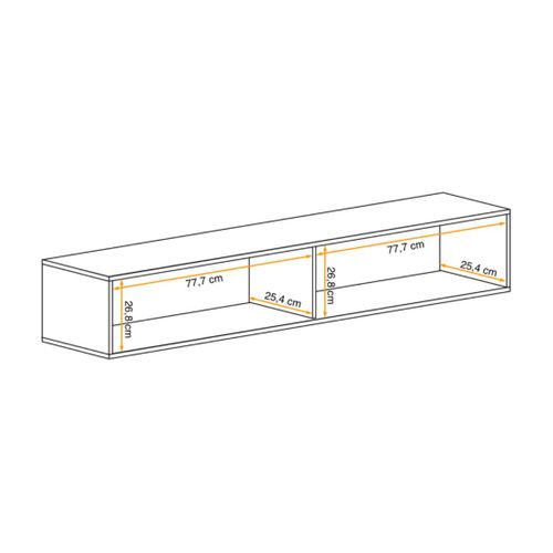 Vitrine Horizontale Fly Cachemire – 1 Porte Vitrée Avec LED