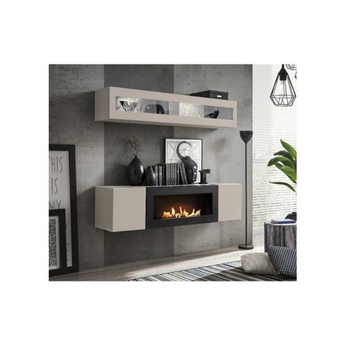 Vitrine Horizontale Fly Cachemire – 1 Porte Vitrée Avec LED